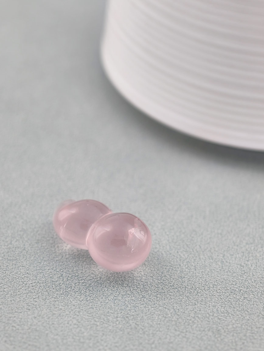 Natural Rose Quartz Gourd DIY Accessory