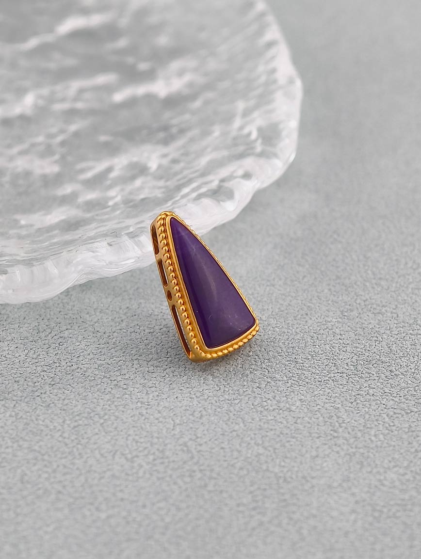 18K Gold Mysterious Purple Sugilite DIY Accessory