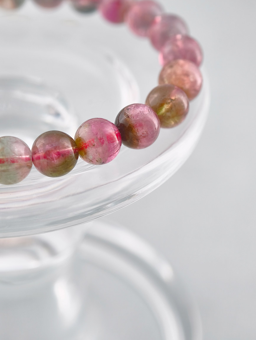 Collectible Natural Watermelon Tourmaline Bracelet
