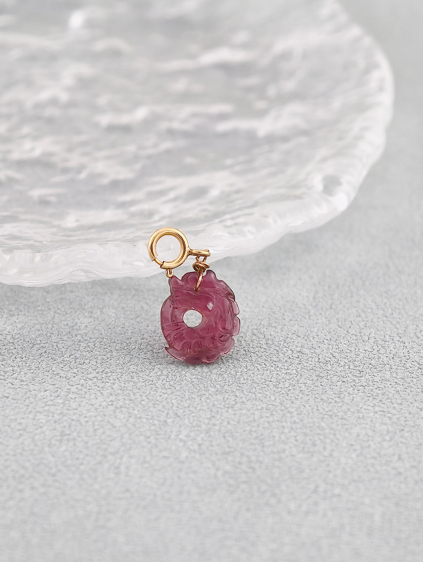 Natural Tourmaline Lucky Dragon Fish DIY Accessory