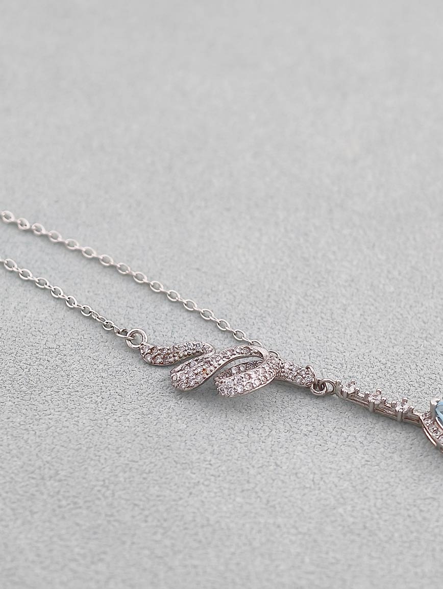 Natural Topaz Sterling Silver Gold Plated Necklace