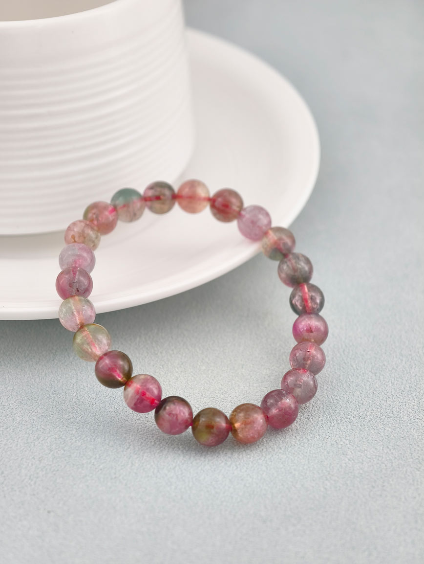 Collectible Natural Watermelon Tourmaline Bracelet