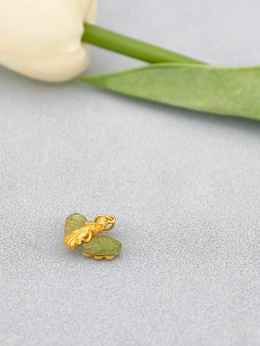 Natural Green Tourmaline Sterling Silver Pendant