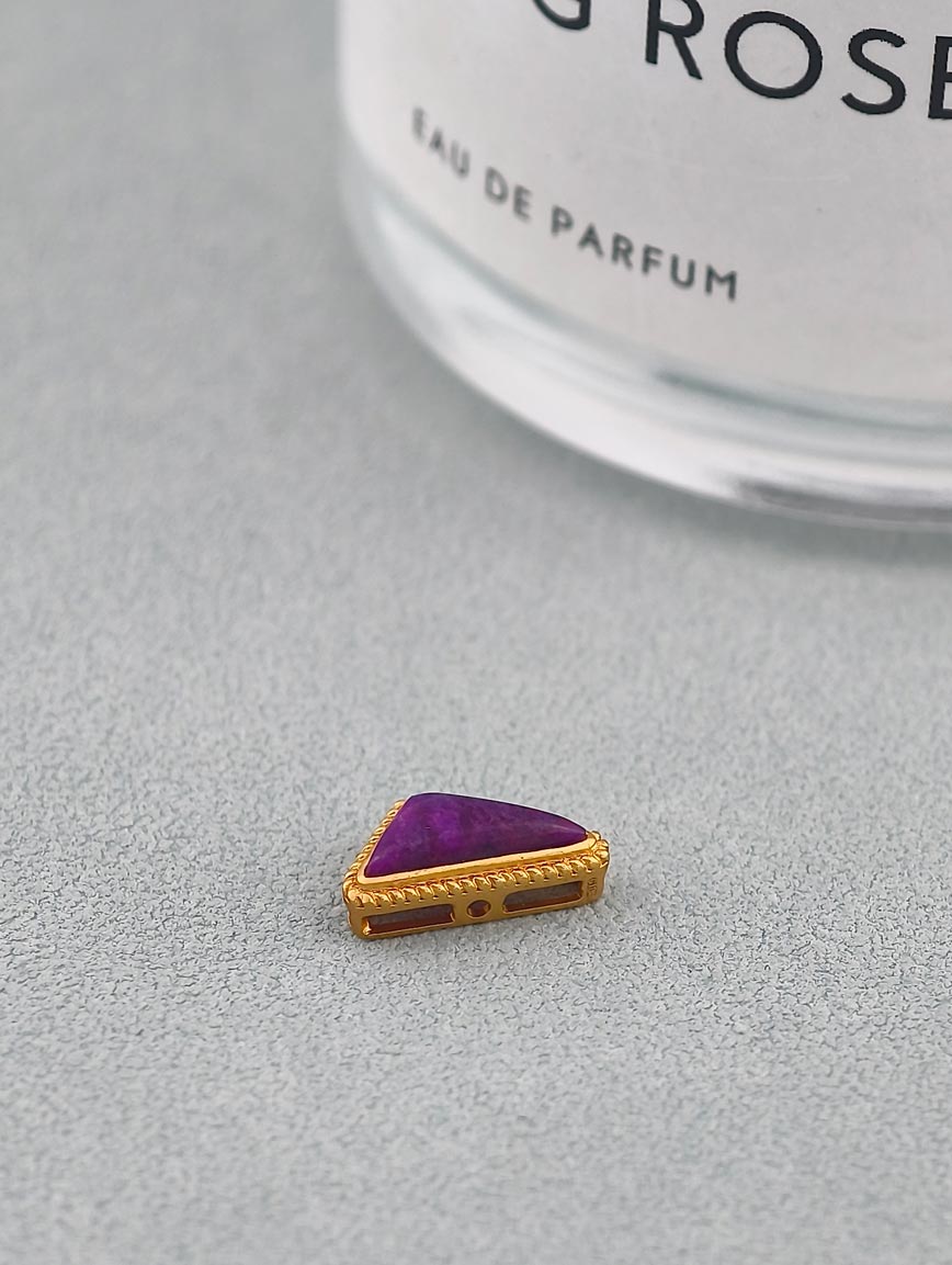 18K Gold Inlaid Sugilite Unique Style DIY Accessory