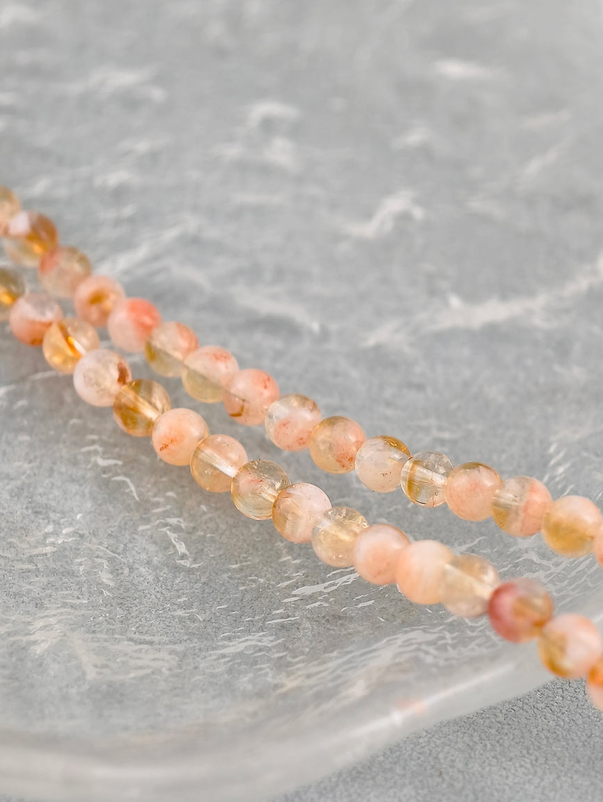 Natural Yellow Koi Three-Wrap Bracelet