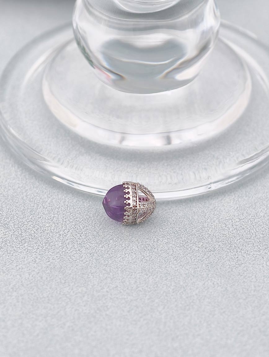 Natural Amethyst Sugar Tower Pendant