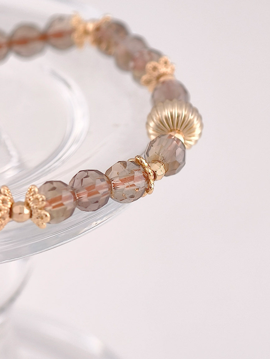 Natural Smoky Quartz Delicate Style Bracelet