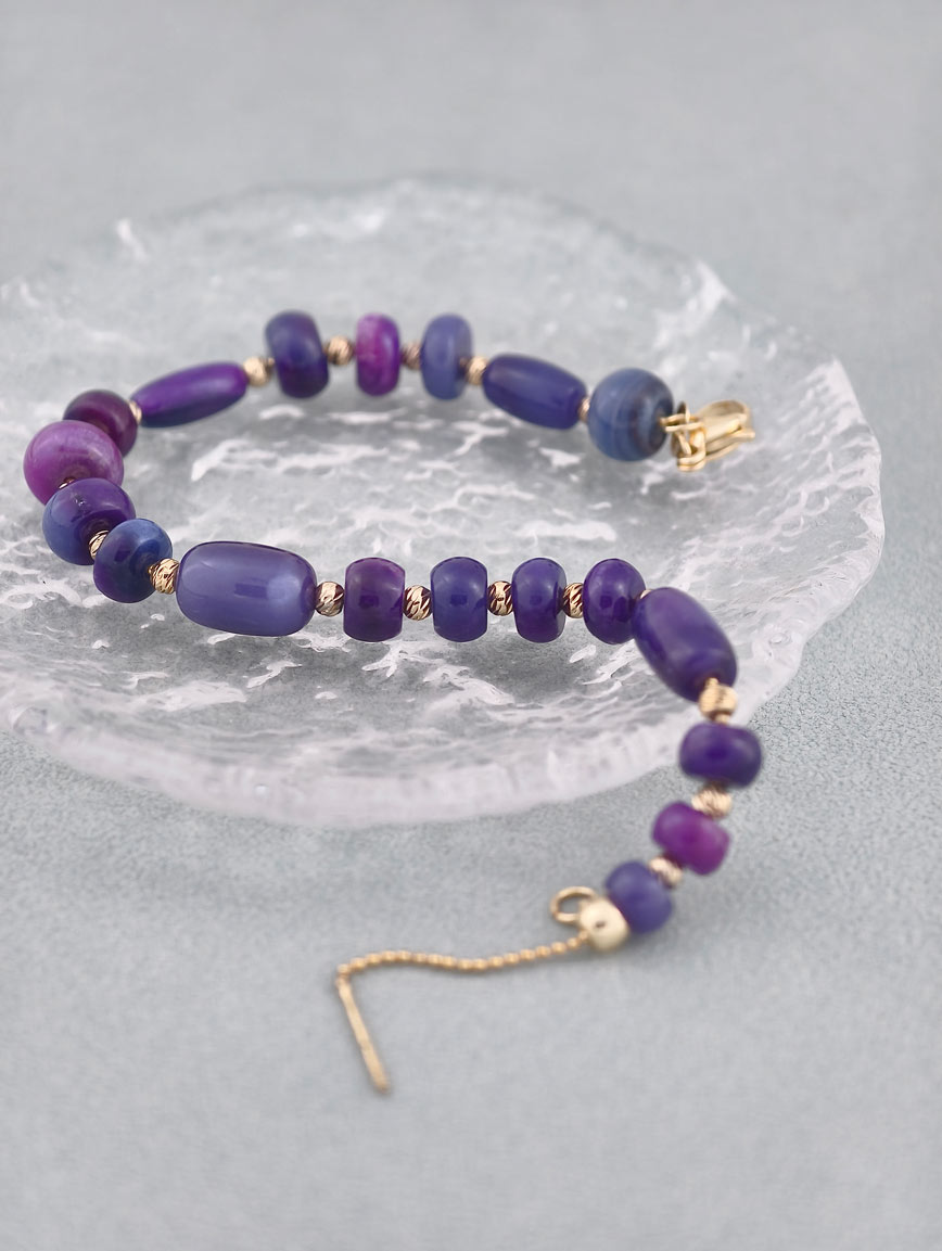 Collectible Natural Sugilite Exclusive Design Bracelet
