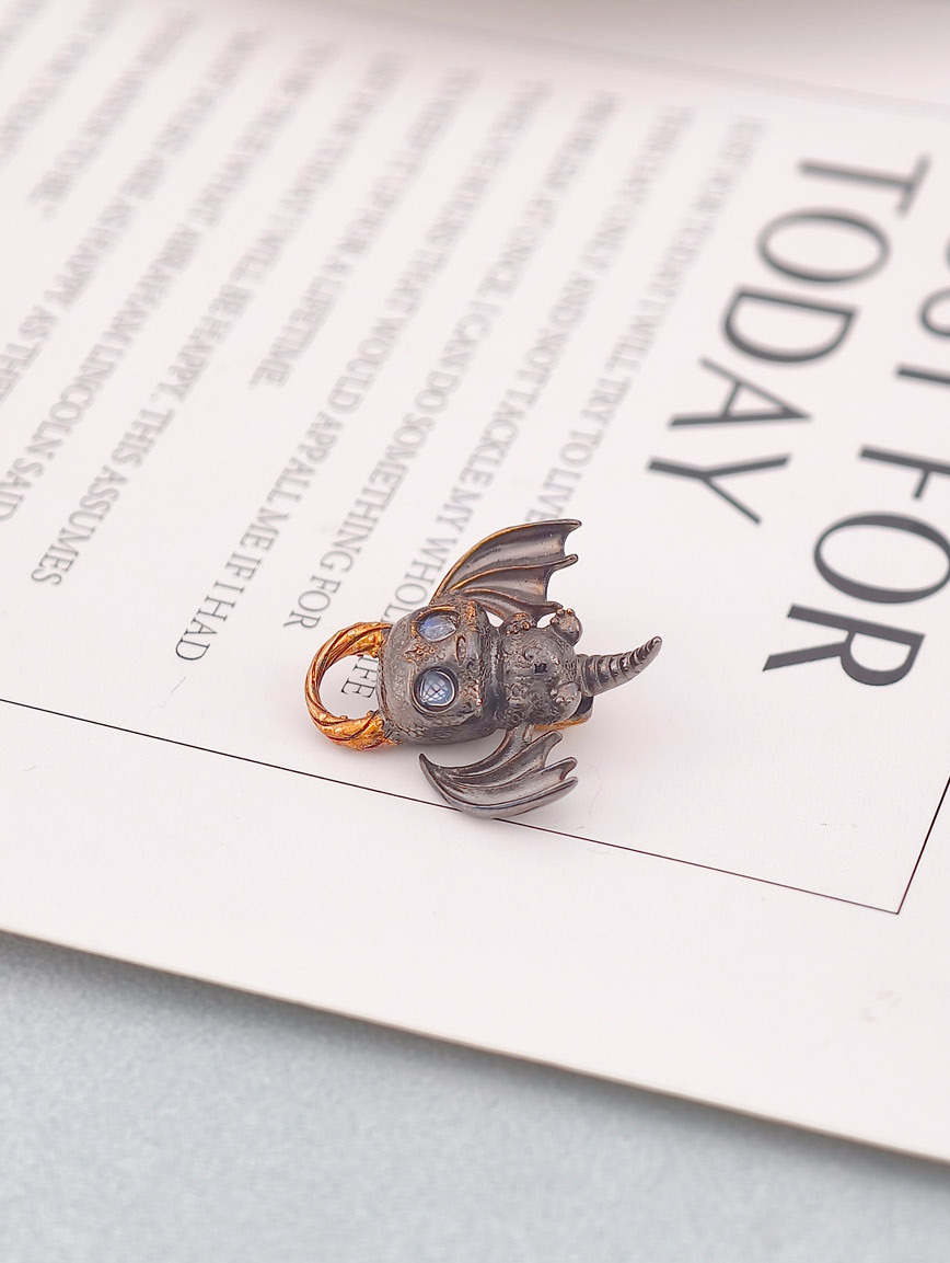 Natural Blue Moonstone Little Devil Pendant