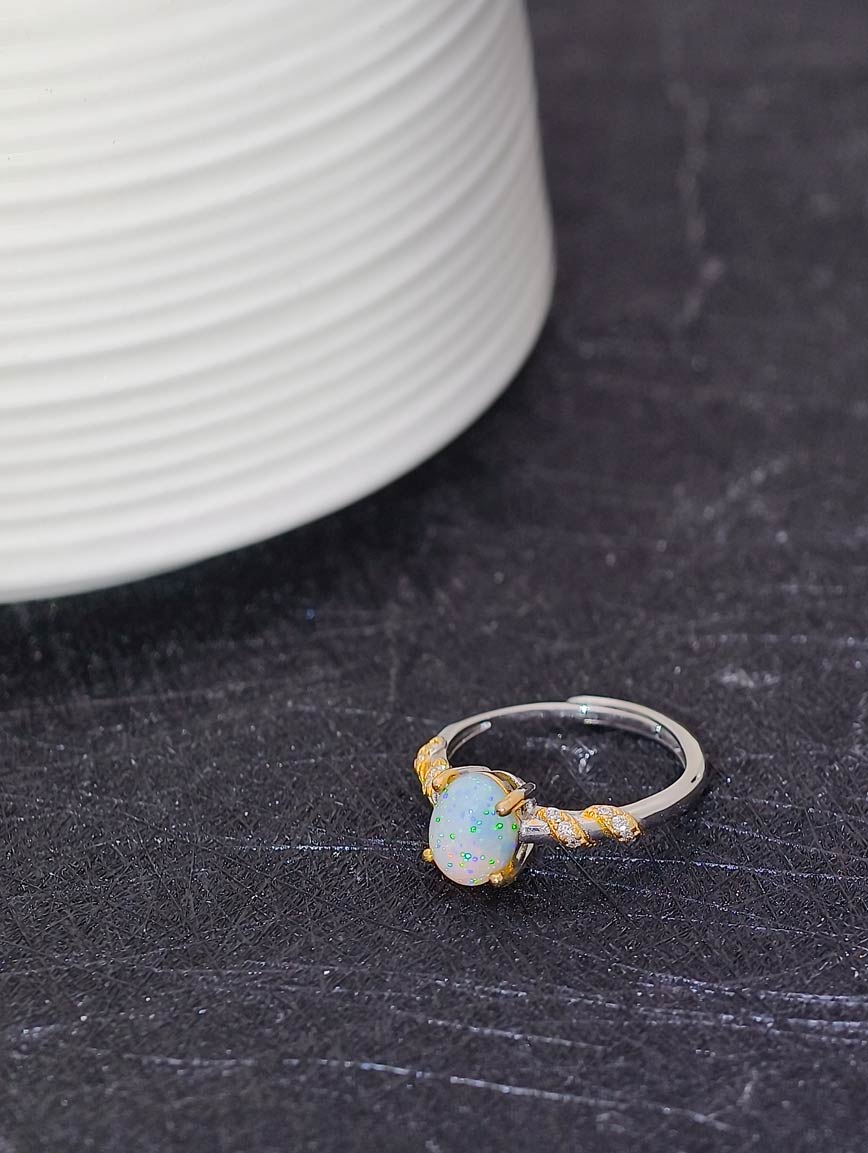Natural Opal Design Ring