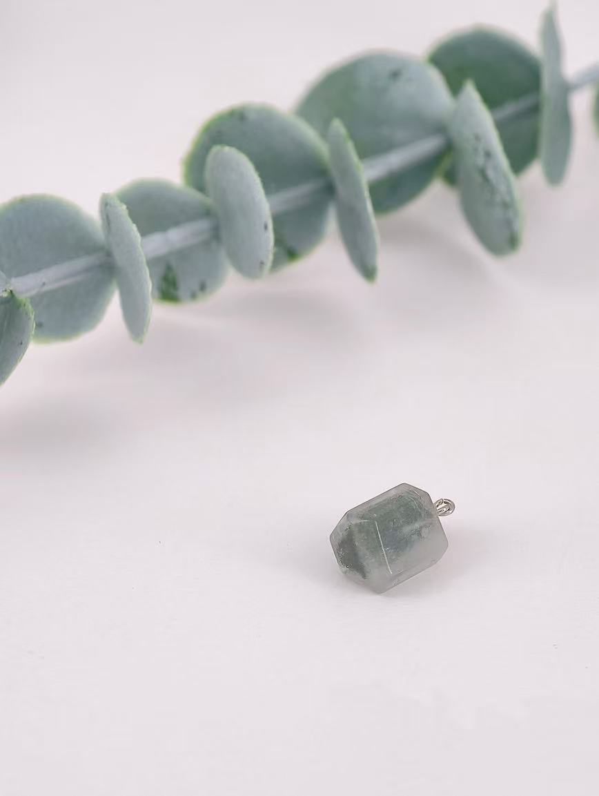 Natural Green Phantom Crystal Pendant