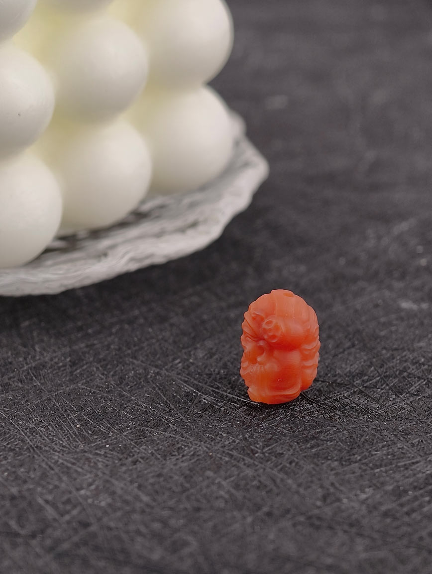 Natural South Red Agate God of Wealth DIY Accessory