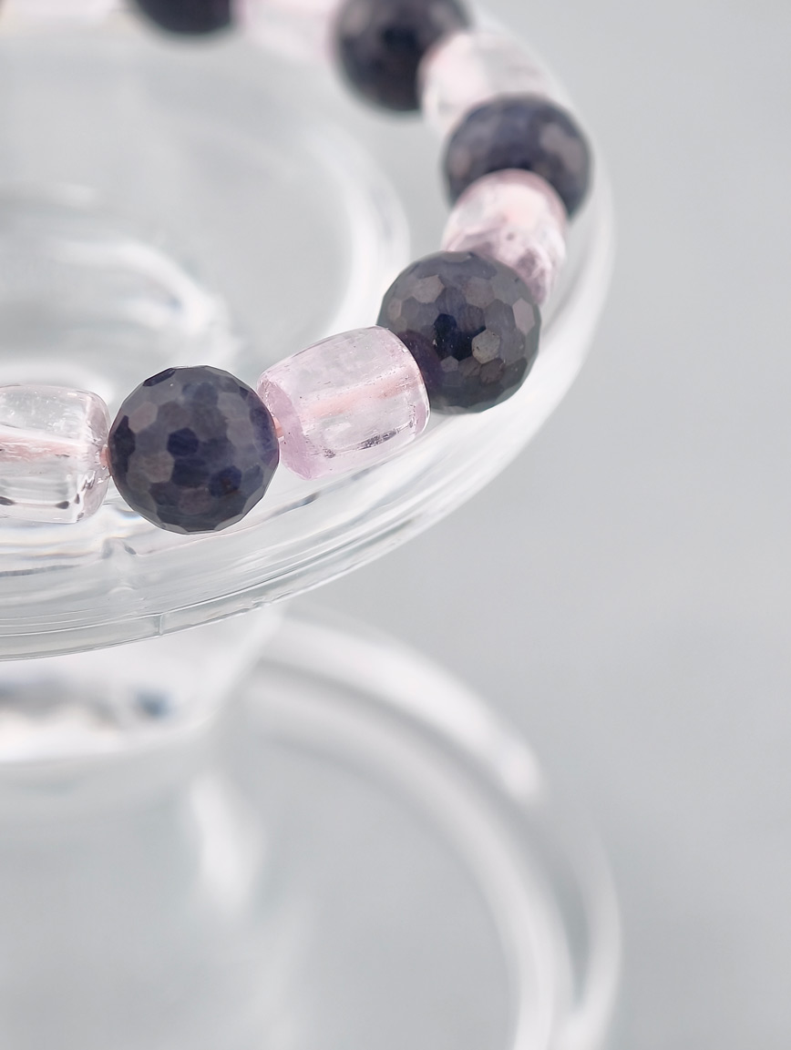 Natural Sapphire and Kunzite Bracelet