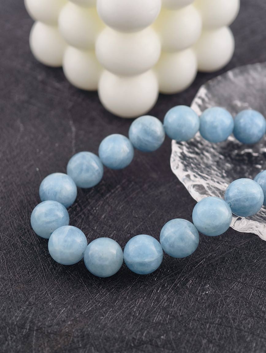 Natural Aquamarine Simple Style Necklace