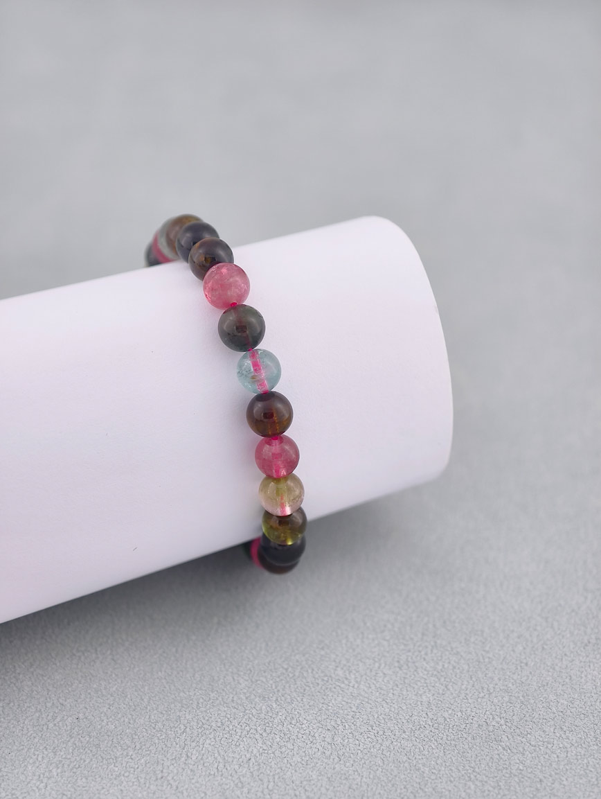 Natural Rainbow Tourmaline Energy Bracelet