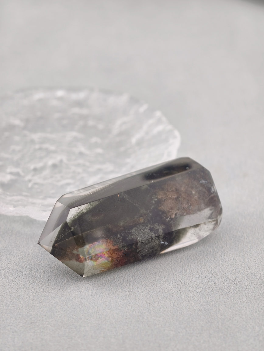 Top Grade Natural Colorful Phantom Crystal Column