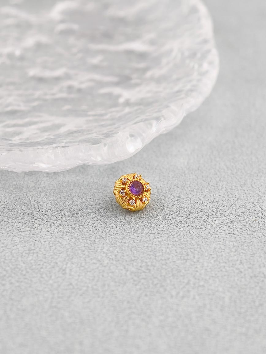 Natural Amethyst Sterling Silver DIY Accessory