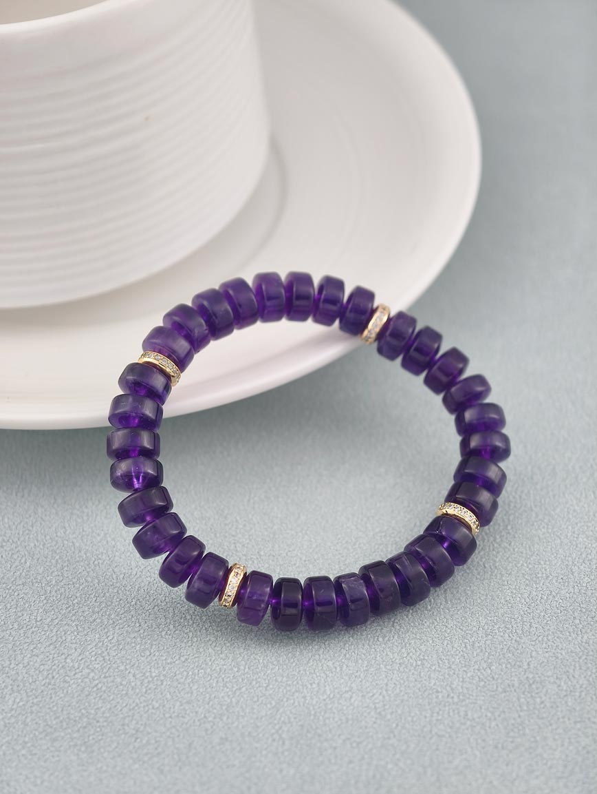 Natural Amethyst Exclusive Design Bracelet