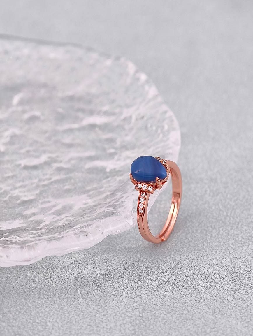 Natural Sugilite Water Drop Ring