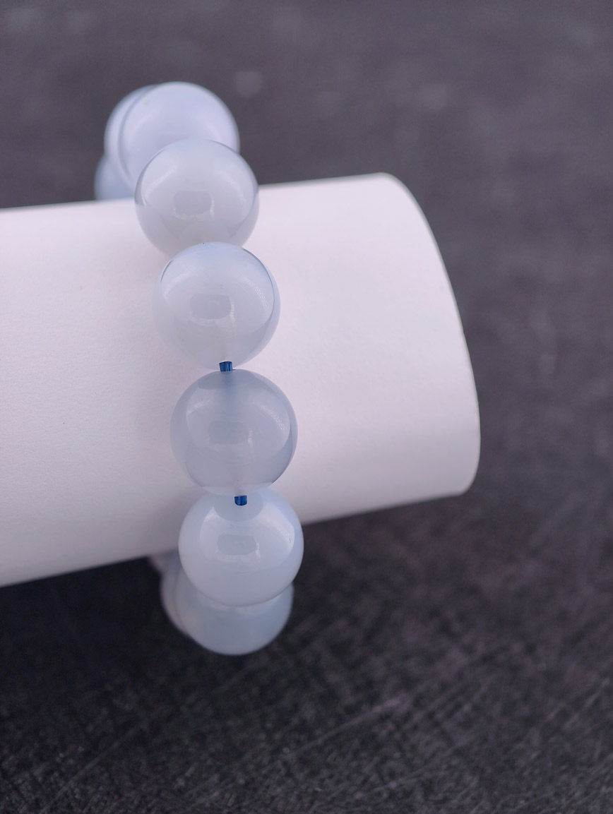 Natural Blue Chalcedony Bracelet