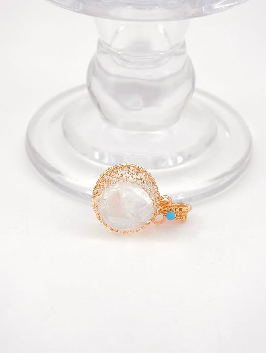 Natural Clear Quartz Ball Pendant