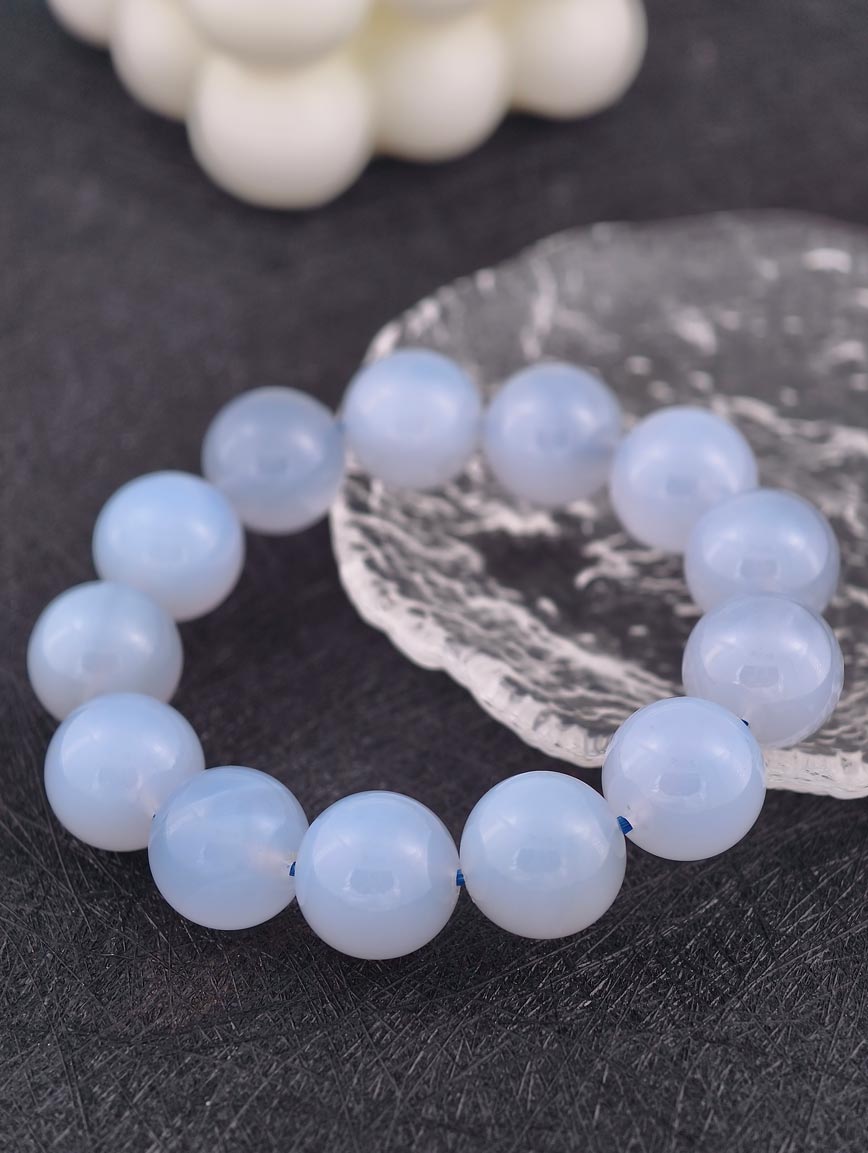 Natural Blue Chalcedony Bracelet