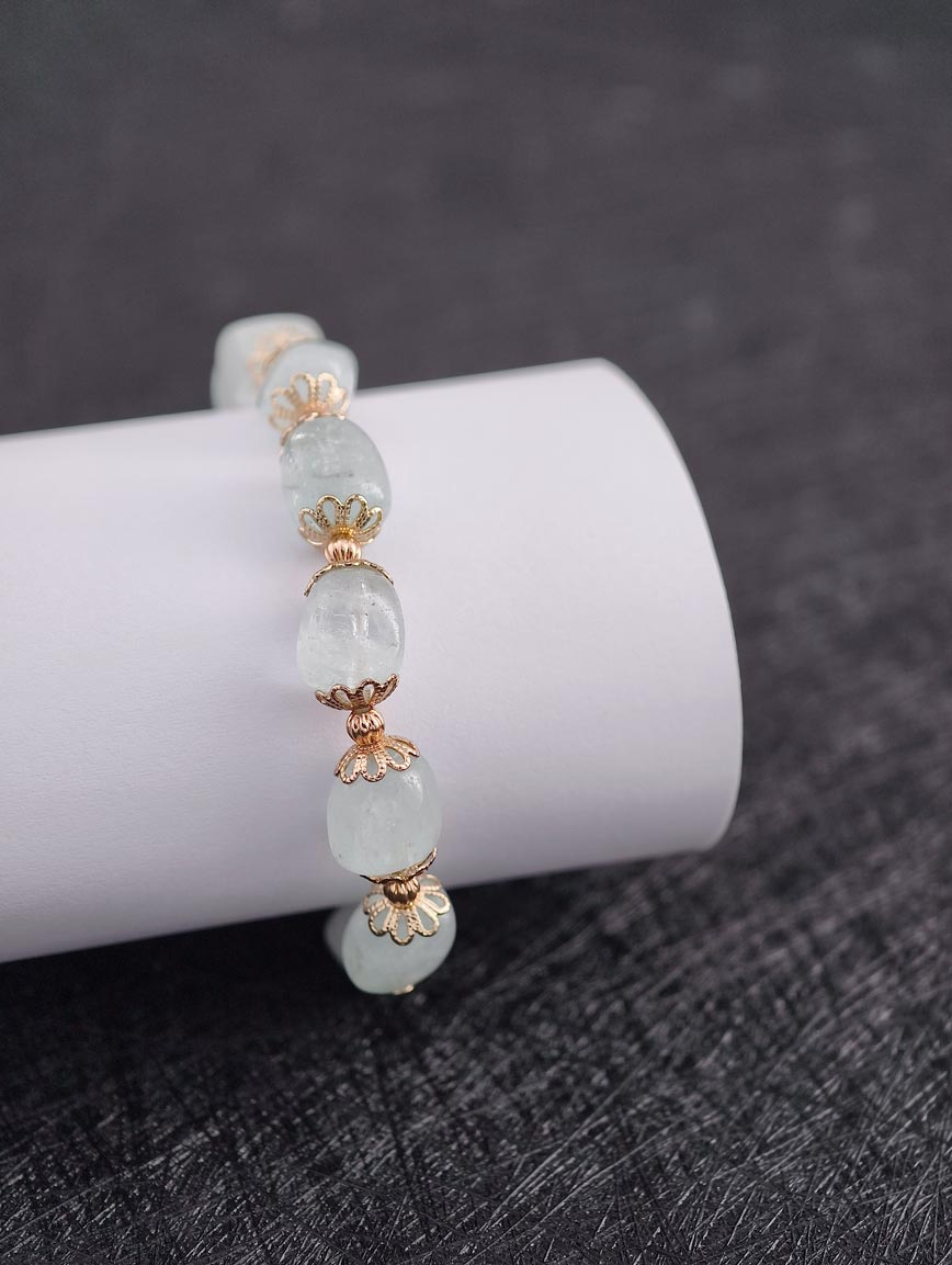Natural Aquamarine Delicate Style Bracelet