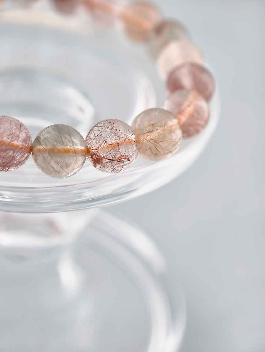 Natural Colored Rutilated Quartz Bracelet