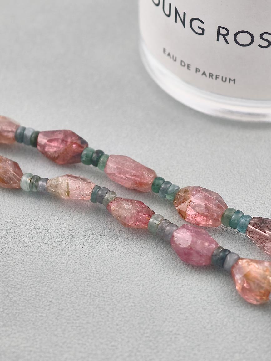 Natural Watermelon Tourmaline Necklace