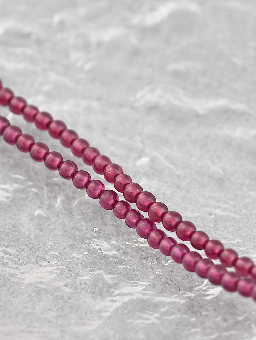 Natural Garnet Multi-Circle Bracelet