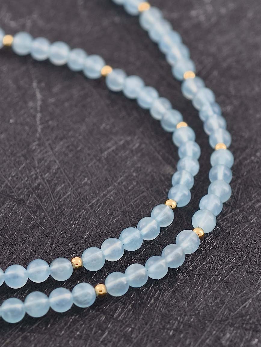 Natural Aquamarine Exquisite Style Necklace