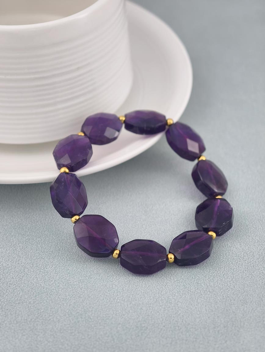 Natural Amethyst Delicate Style Bracelet
