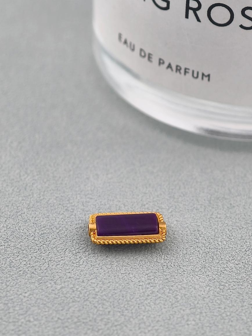 18K Gold Inlaid Mysterious Purple Sugilite DIY Accessory