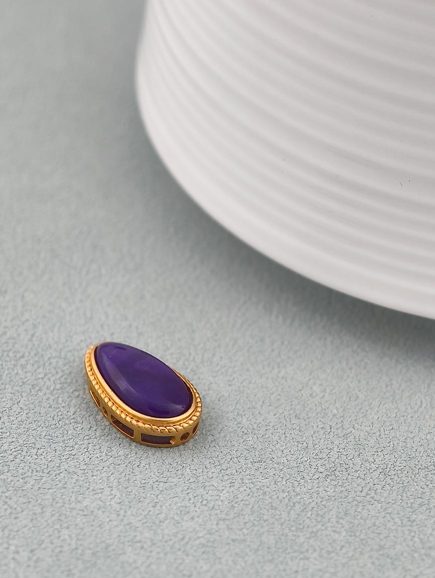 18K Gold Inlaid Sugilite DIY Accessory