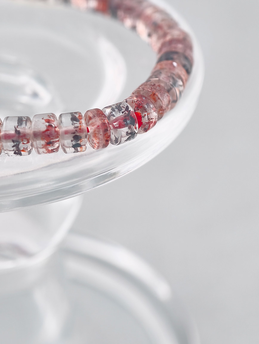 Natural Abacus Bead Super Seven Bracelet