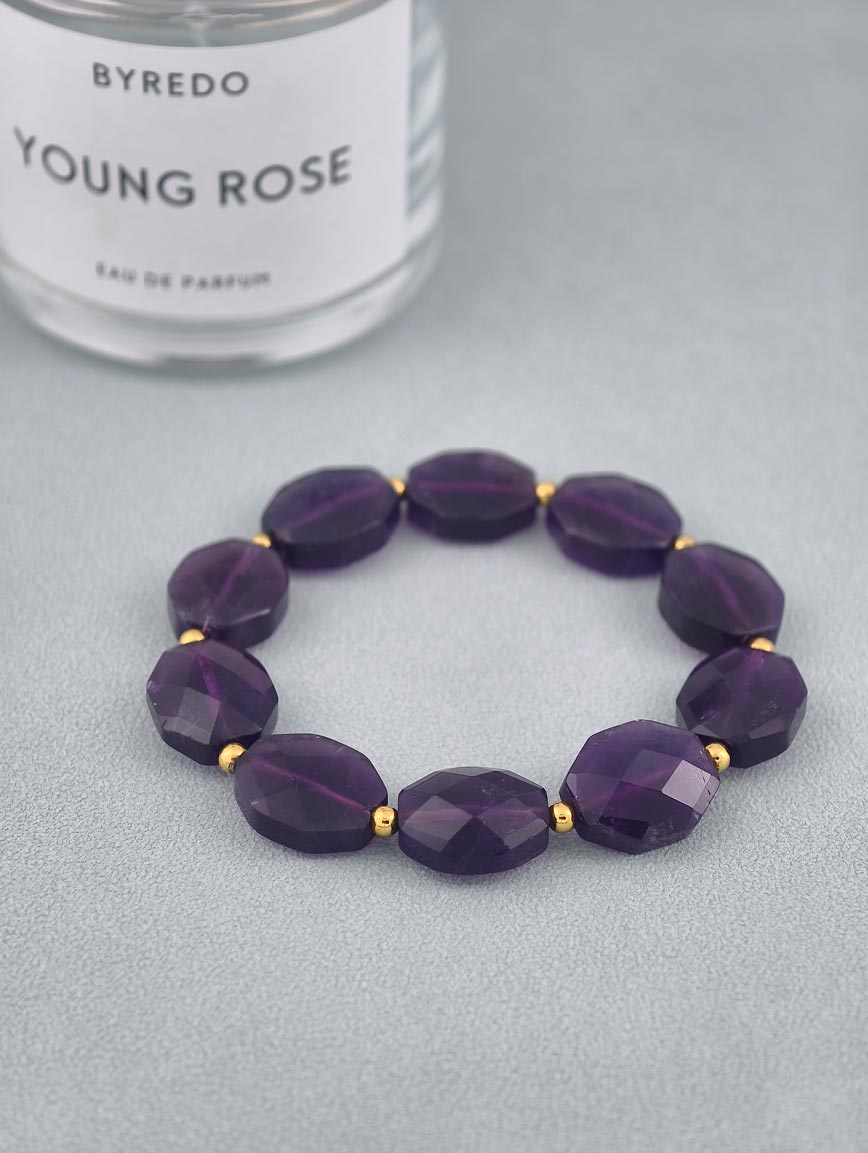 Natural Amethyst Delicate Style Bracelet