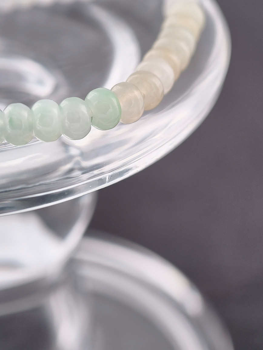 Natural Abacus Bead Jadeite Bracelet