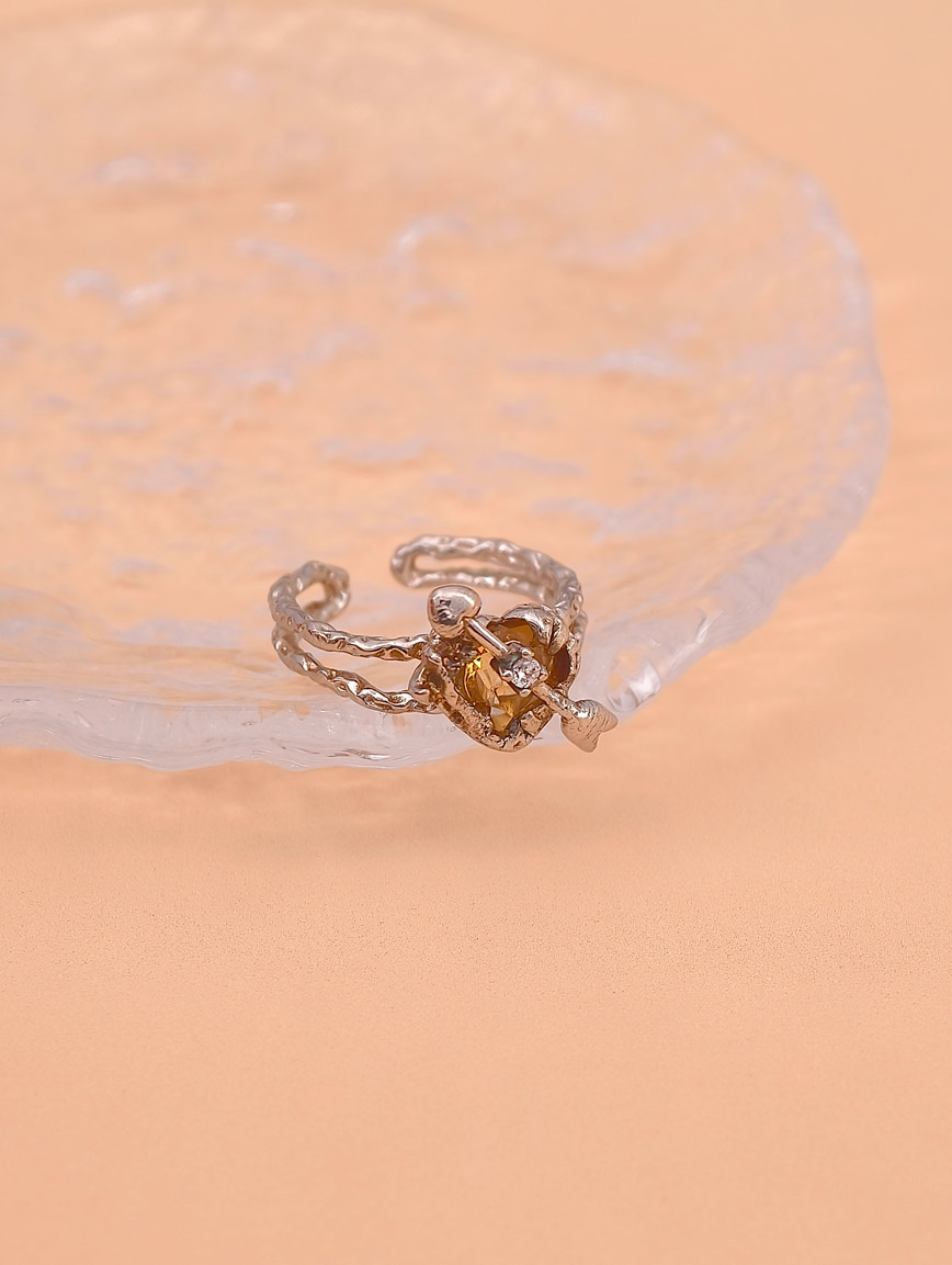 Love At First Shot Natural Citrine Ring
