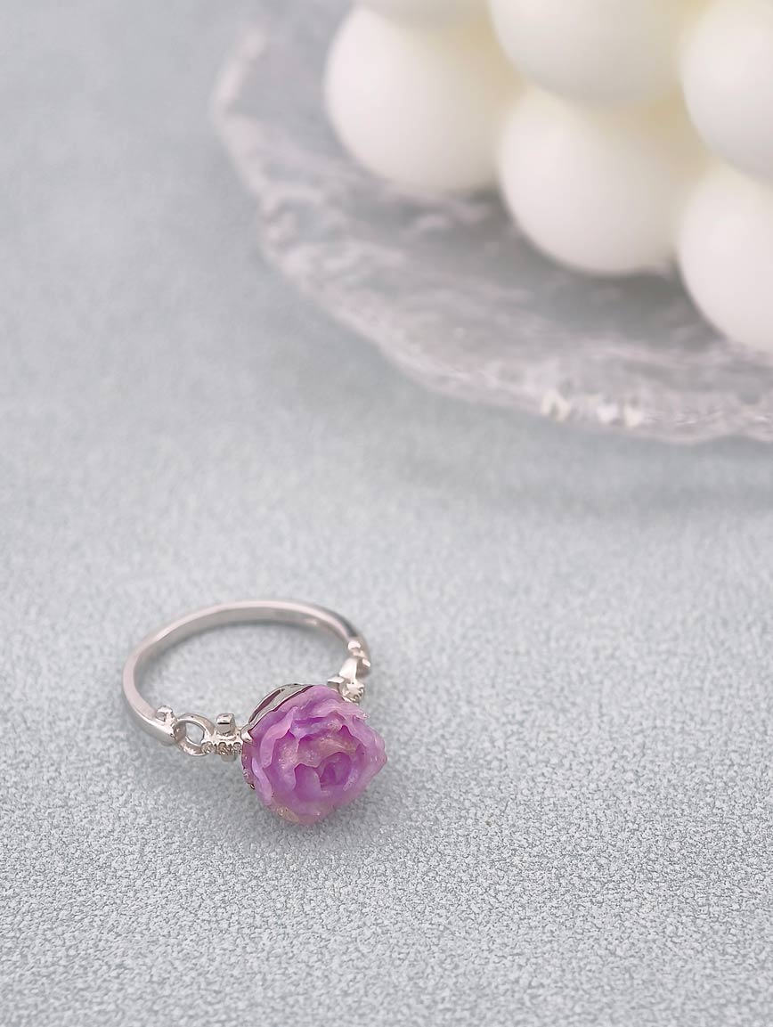 Flower Shaped Sugilite Ring