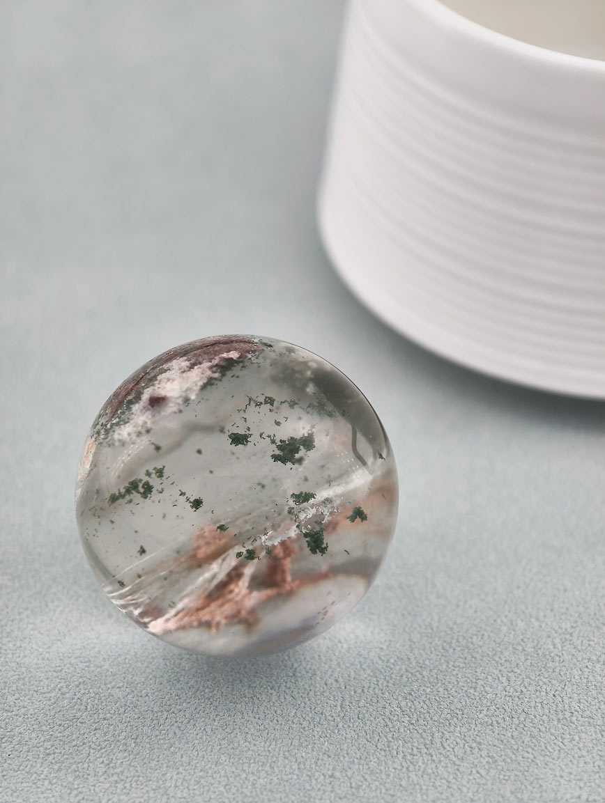 Natural Colorful Phantom Crystal Ball