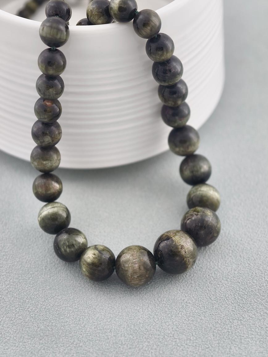 Natural Green Tourmaline Gradient Necklace