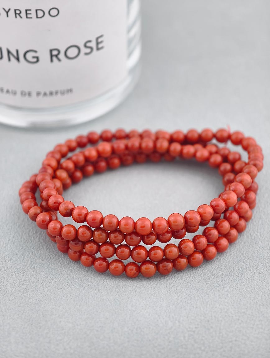 Natural South Red Agate Multi-Circle Bracelet