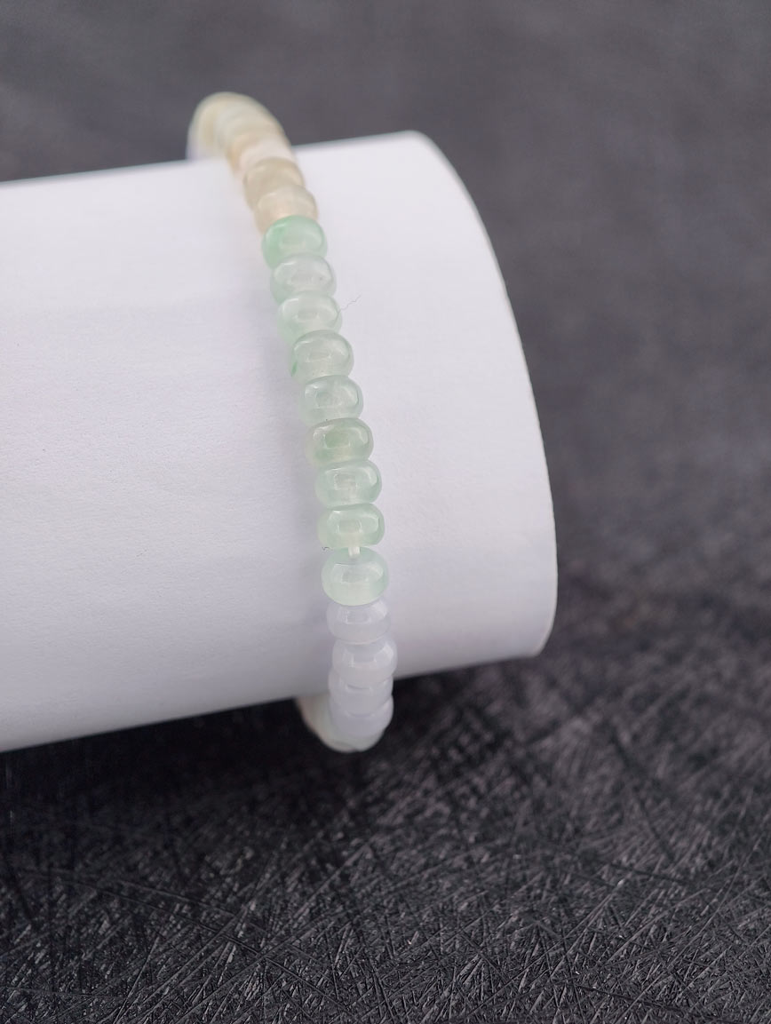 Natural Abacus Bead Jadeite Bracelet