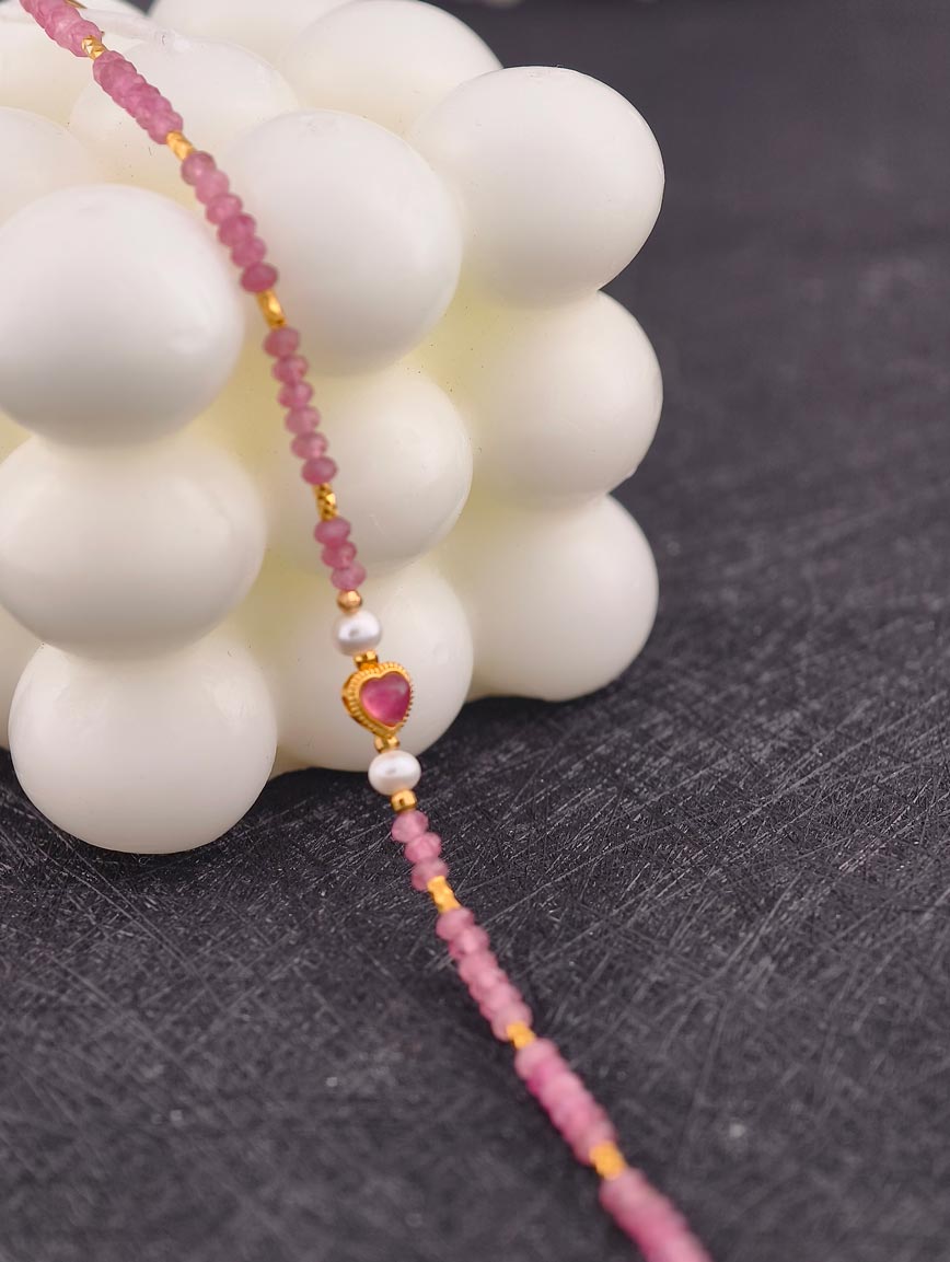 Natural Pink Tourmaline Exclusive Design Bracelet