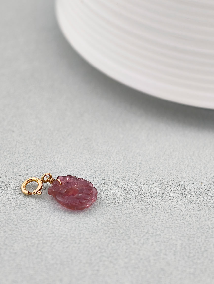 Natural Tourmaline Lucky Dragon Fish DIY Accessory