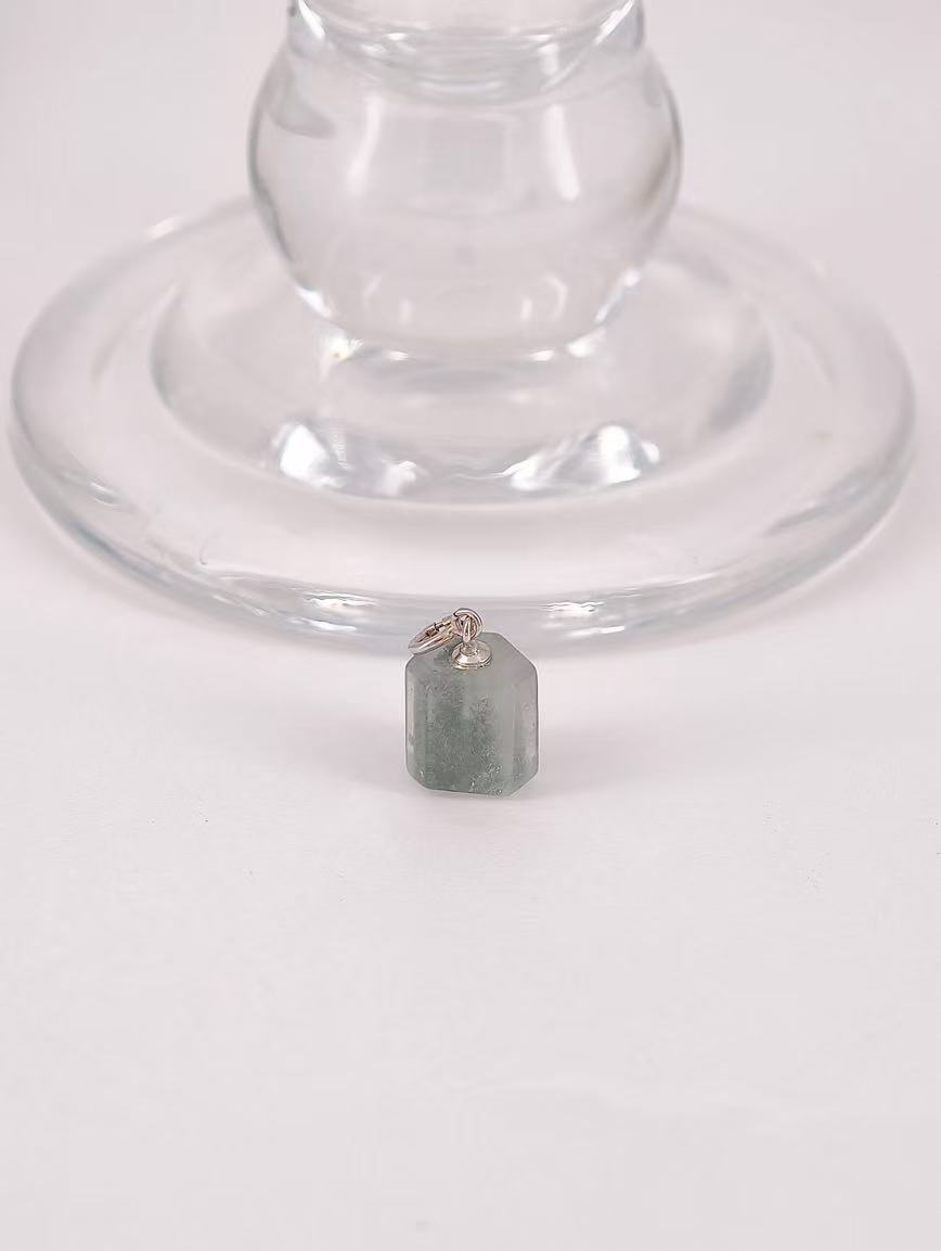 Natural Green Phantom Crystal Pendant