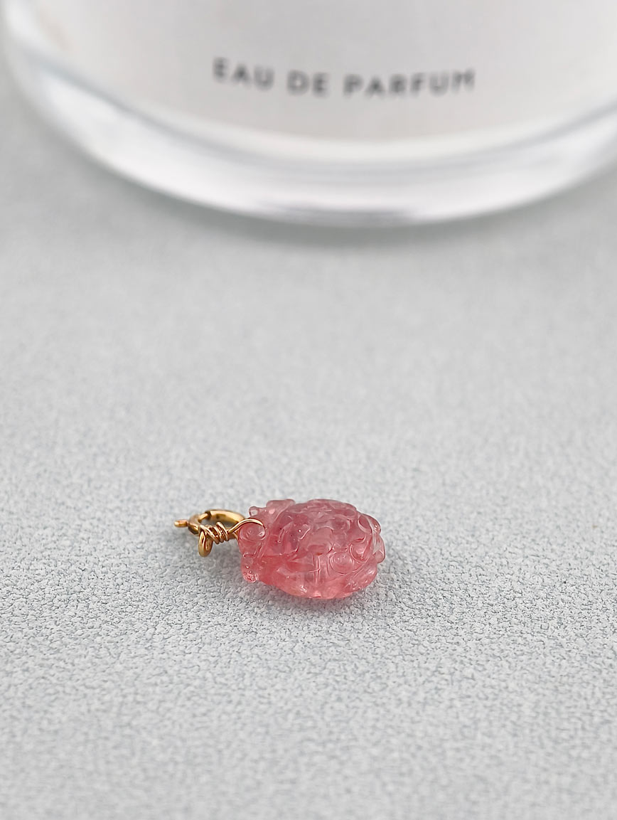 Natural Tourmaline Lucky Dragon Fish DIY Accessory