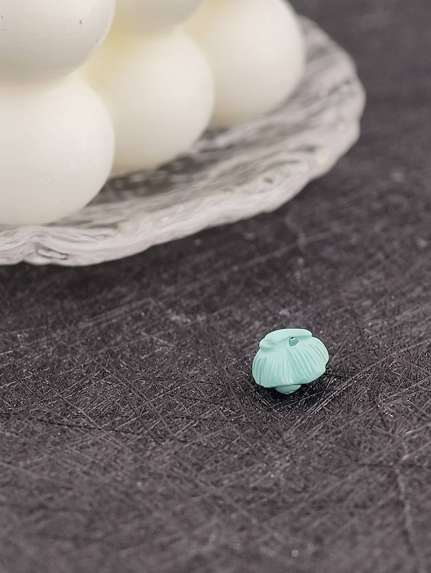 Turquoise Lotus Pod Carving Key DIY Accessory