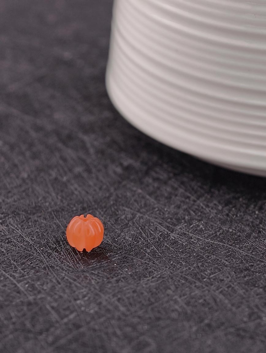 Natural South Red Agate Pumpkin Bead DIY Accessory
