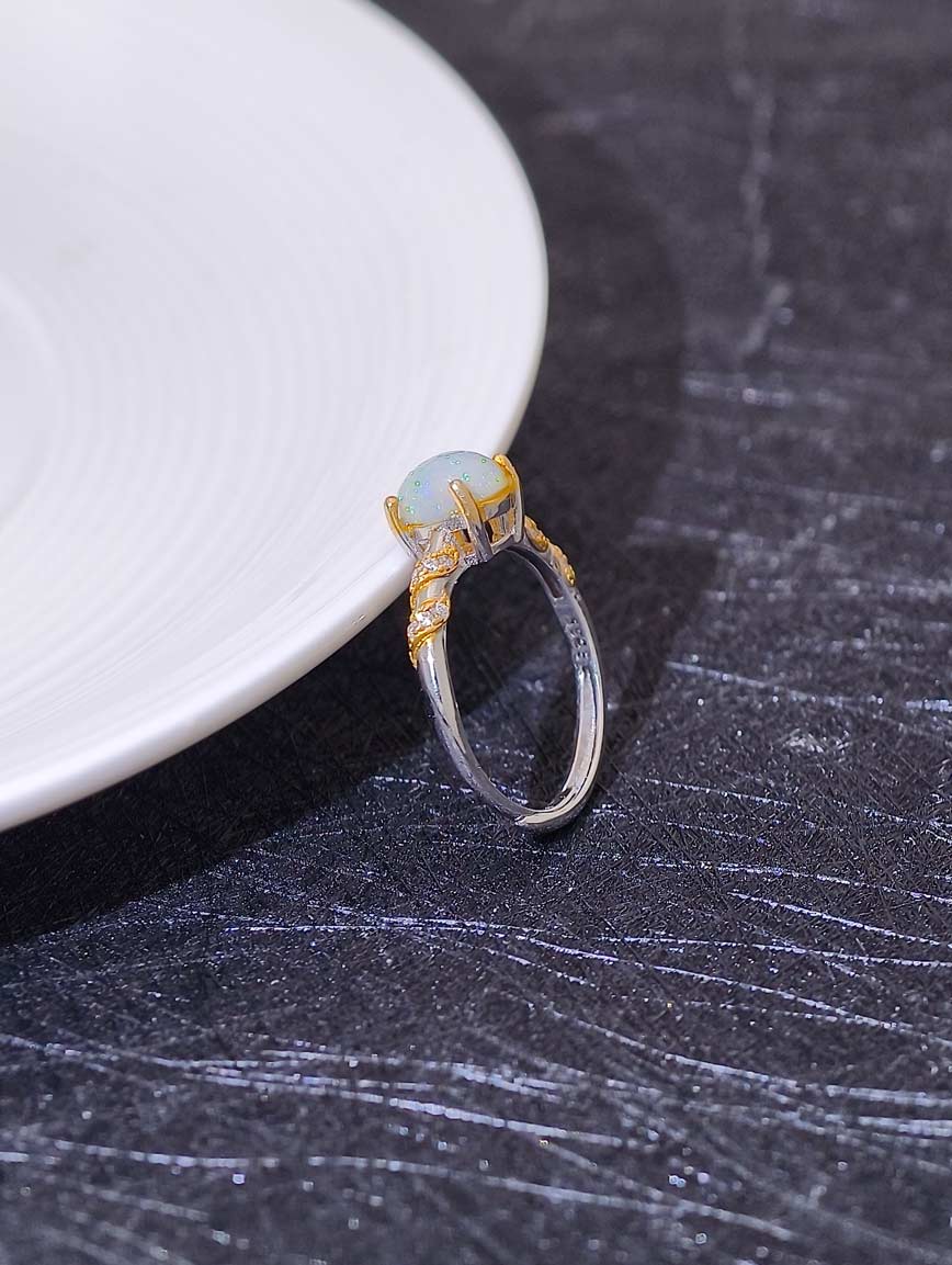 Natural Opal Design Ring